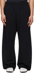 We11done Black 'WE11DONE' Curved Sweatpants