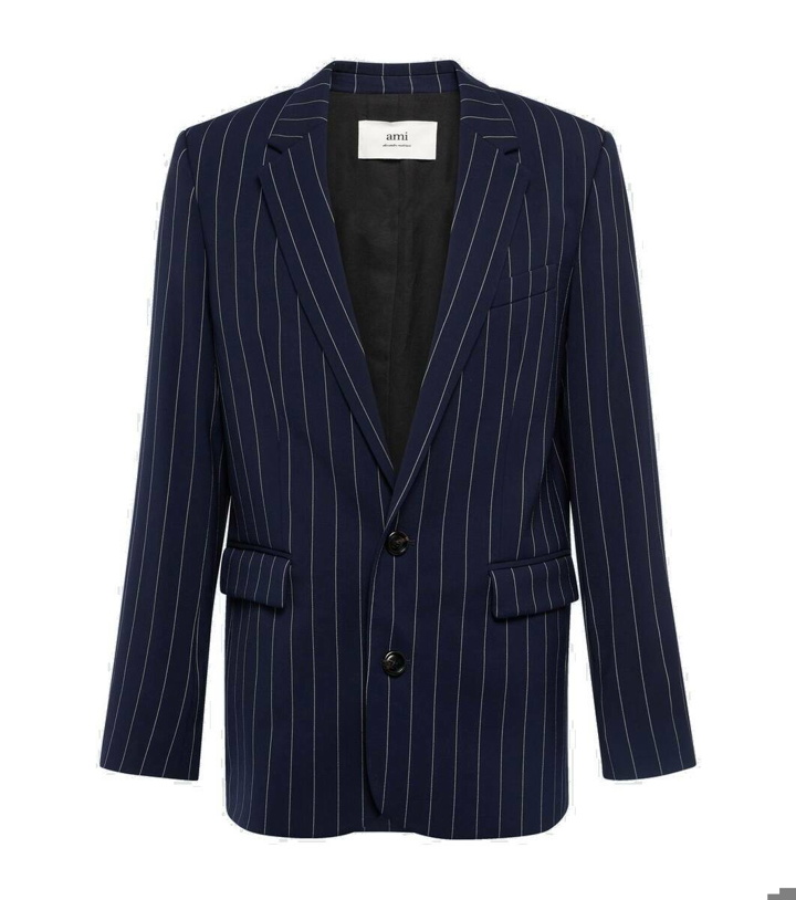 Photo: Ami Paris Striped wool gabardine suit jacket