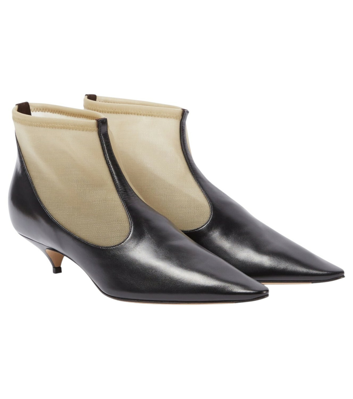 The Row Black Nylon Zipped Boots The Row