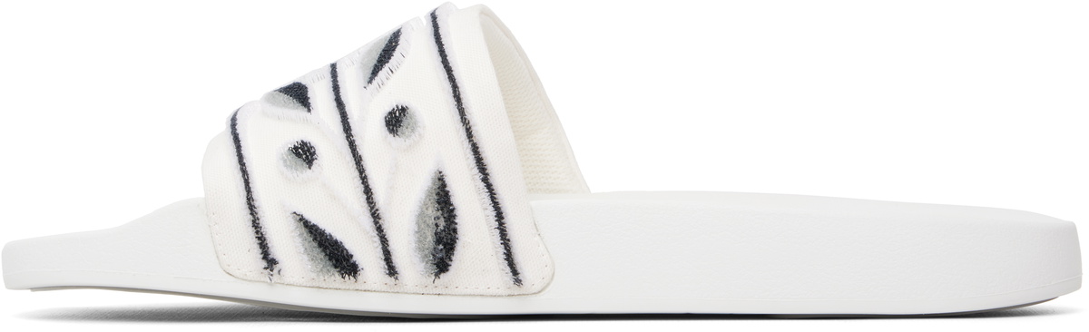 Casablanca White Flocked Pool Slides