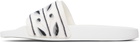 Casablanca White Flocked Pool Slides