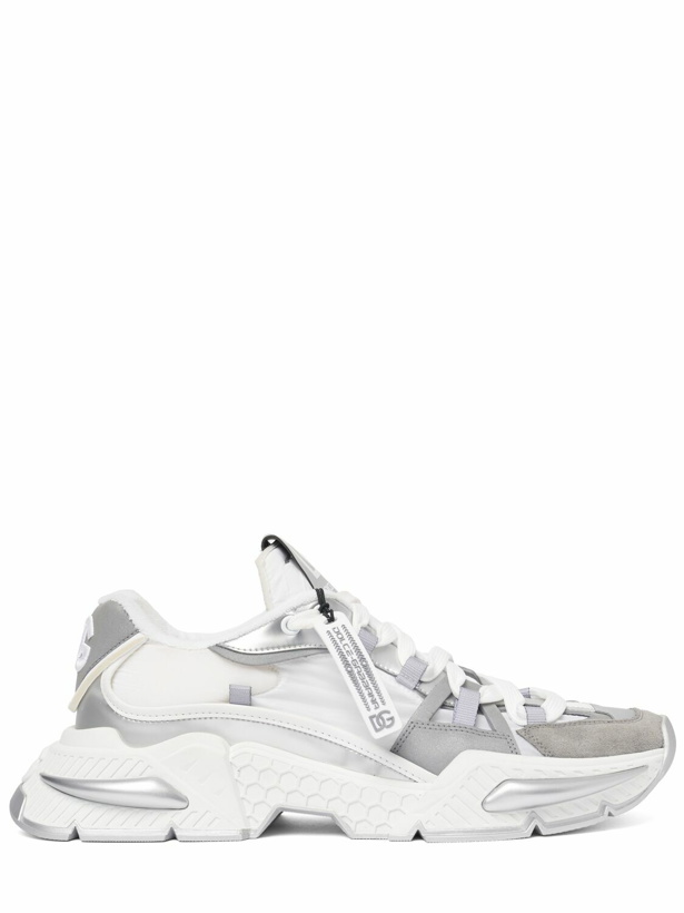 Photo: DOLCE & GABBANA Air Master Nylon & Leather Sneakers
