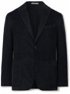 Boglioli - Unstructured Stretch Cotton and Modal-Blend Corduroy Suit Jacket - Blue