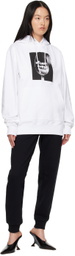 Helmut Lang White Photo Hoodie