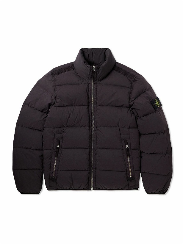 Photo: Stone Island - Logo-Appliquéd Quilted Padded Shell Down Jacket - Purple