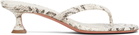 Amina Muaddi Off-White Juliette Thong 45 Heeled Sandals