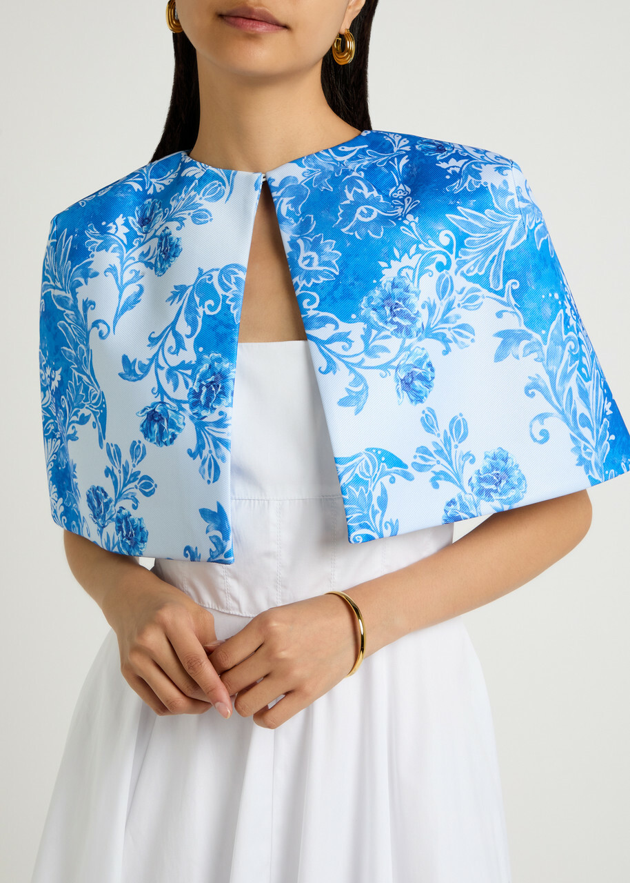 Emilia Wickstead Virginie Floral-print Taffeta Cape Multi Floral