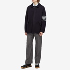 Thom Browne Men's Merino Short Car Coat in Navy