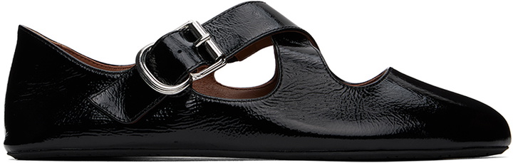 Photo: ALAÏA Black Criss Cross Ballerina Flats