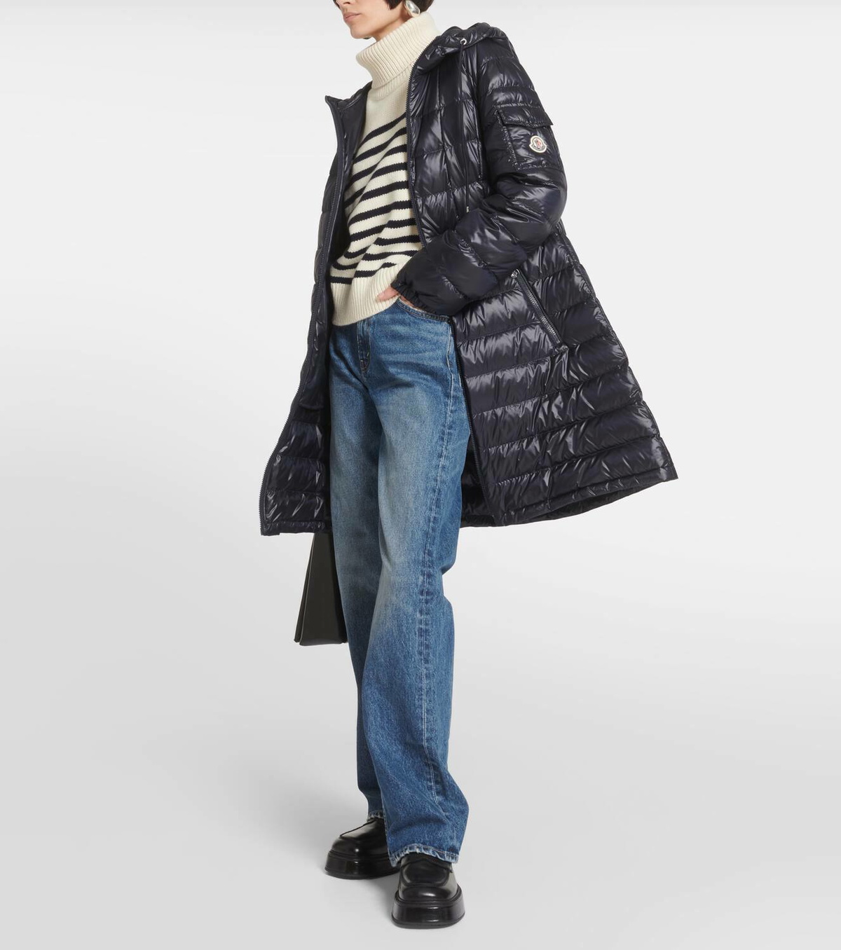 【MONCLER】AMINTORE DOWN JACKET Moncler Women's' Amintore Long Down Jacket in Navy | LN-CC®