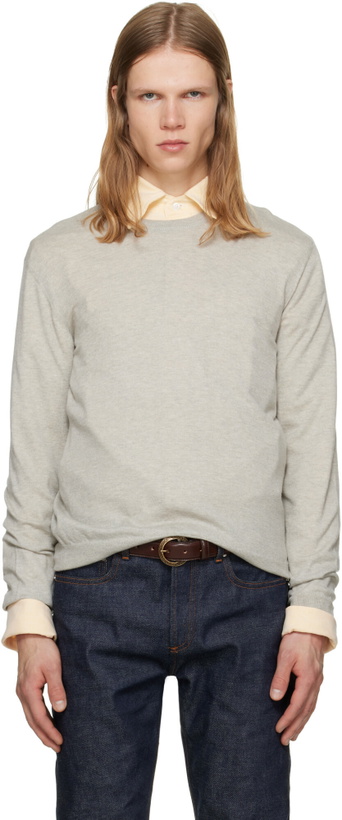 Photo: Ralph Lauren Purple Label Gray Cashmere Crewneck Sweater