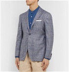 Kiton - Blue Slim-Fit Unstructured Cashmere, Virgin Wool, Silk and Linen-Blend Blazer - Blue