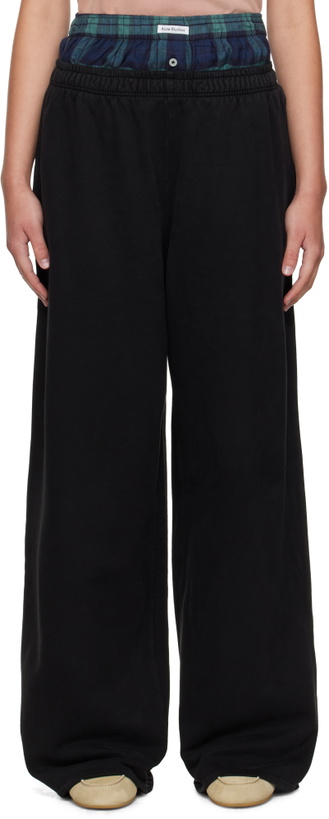 Photo: Acne Studios Black Layered Sweatpants