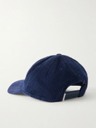 Aimé Leon Dore - Unisphere Embroidered Cotton-Blend Corduroy Baseball Cap - Blue