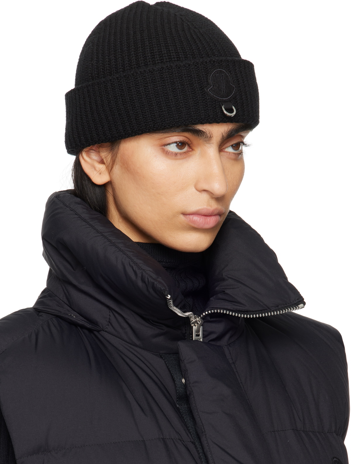 Moncler x Willow Smith ビーニー Moncler Genius Moncler x Willow Smith Black Wool Beanie Moncler Genius