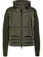 Moncler Grenoble - Quilted Fleece Hooded Down Ski Jacket - Green