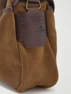 Bleu de Chauffe - Fisherman's Musette Leather-Trimmed Suede Messenger Bag