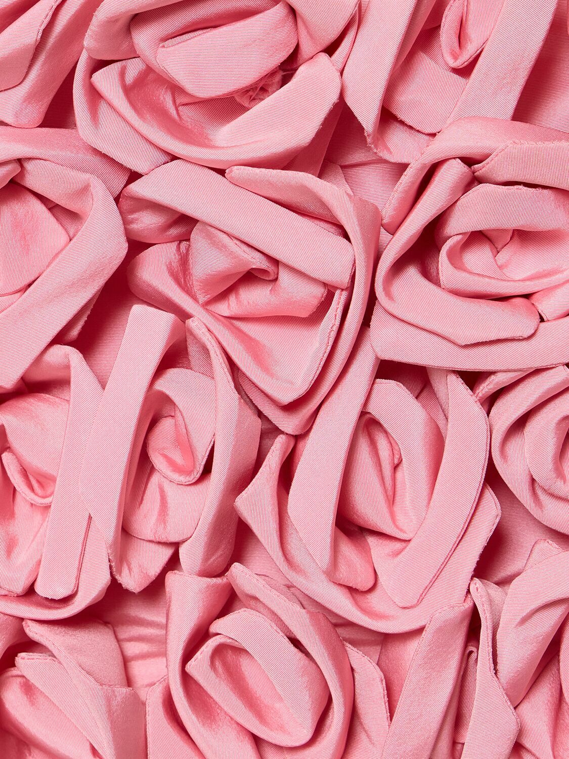 VALENTINO - Silk Mini Skirt W/ Rose Appliqués