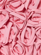 VALENTINO - Silk Mini Skirt W/ Rose Appliqués
