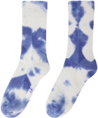 Gramicci Blue & White Tie-Dye Socks