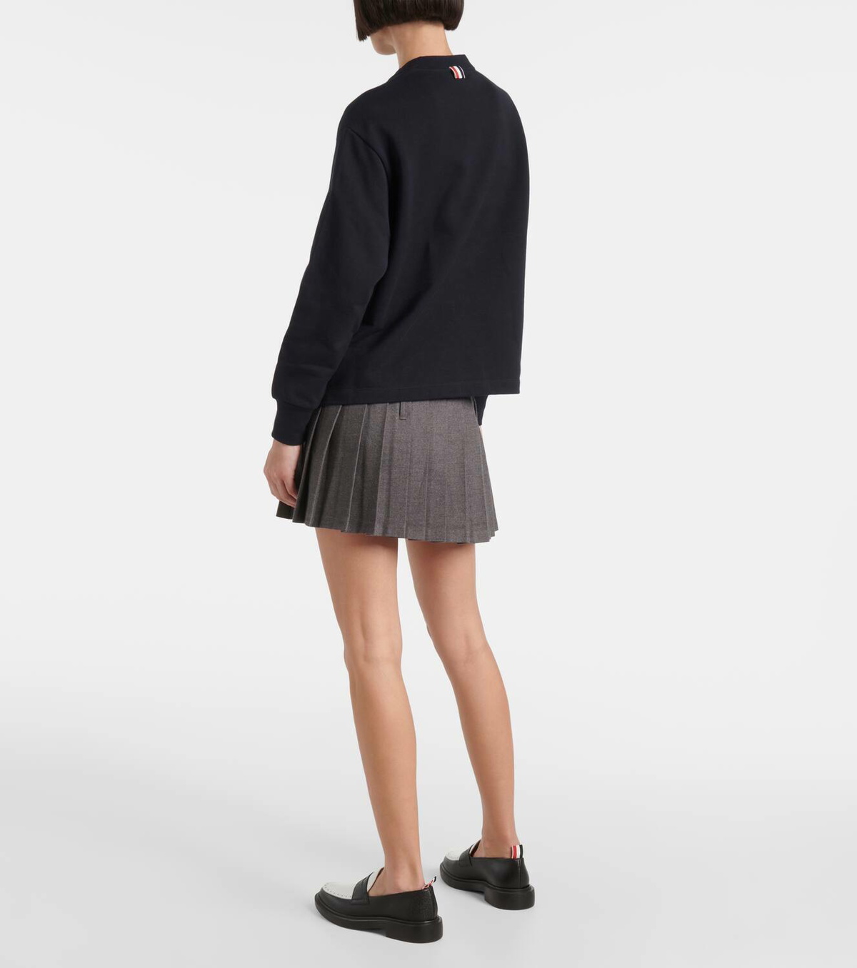 Thom Browne Embroidered cotton jersey sweatshirt
