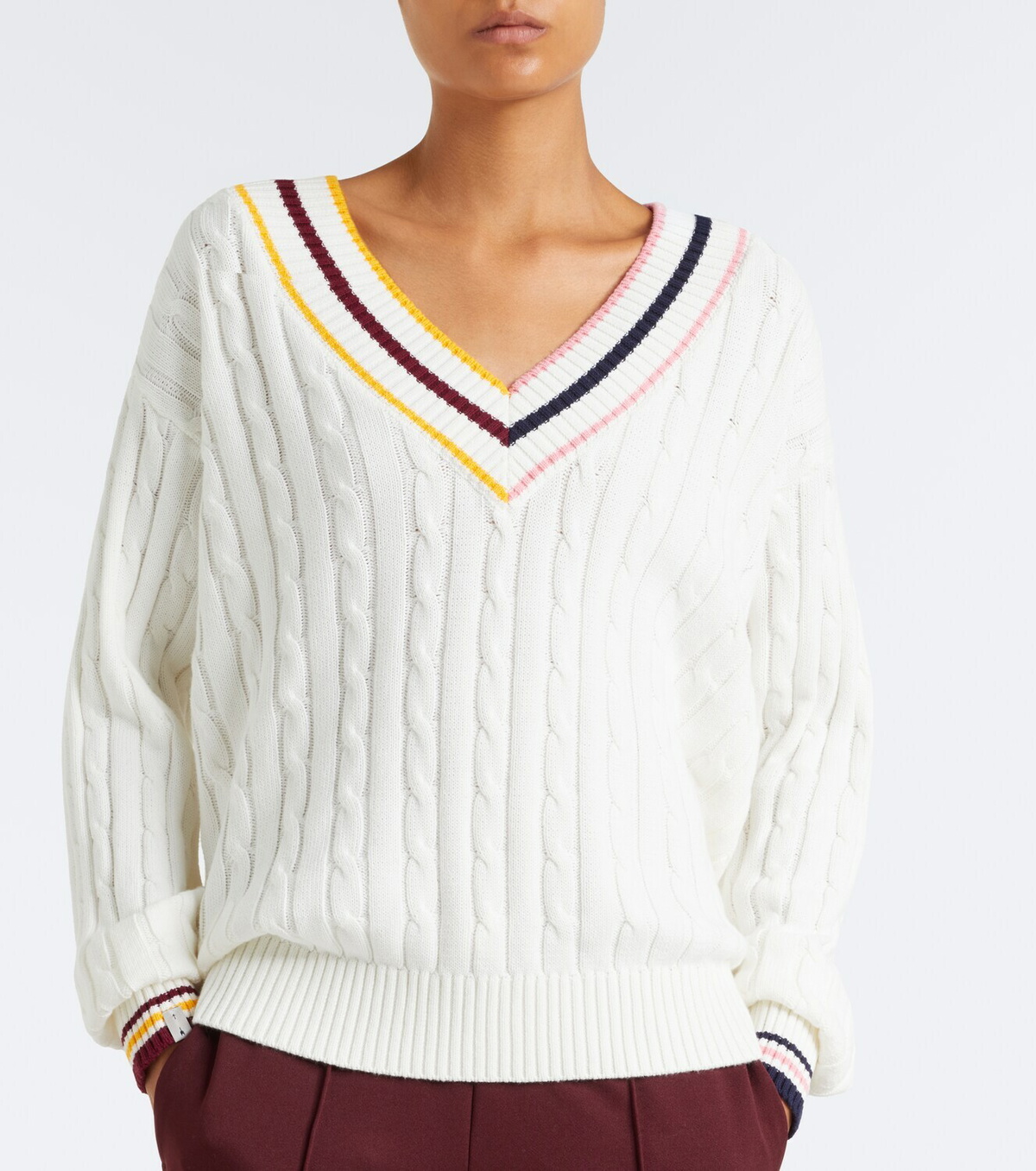 The Upside Josette cable-knit cotton sweater