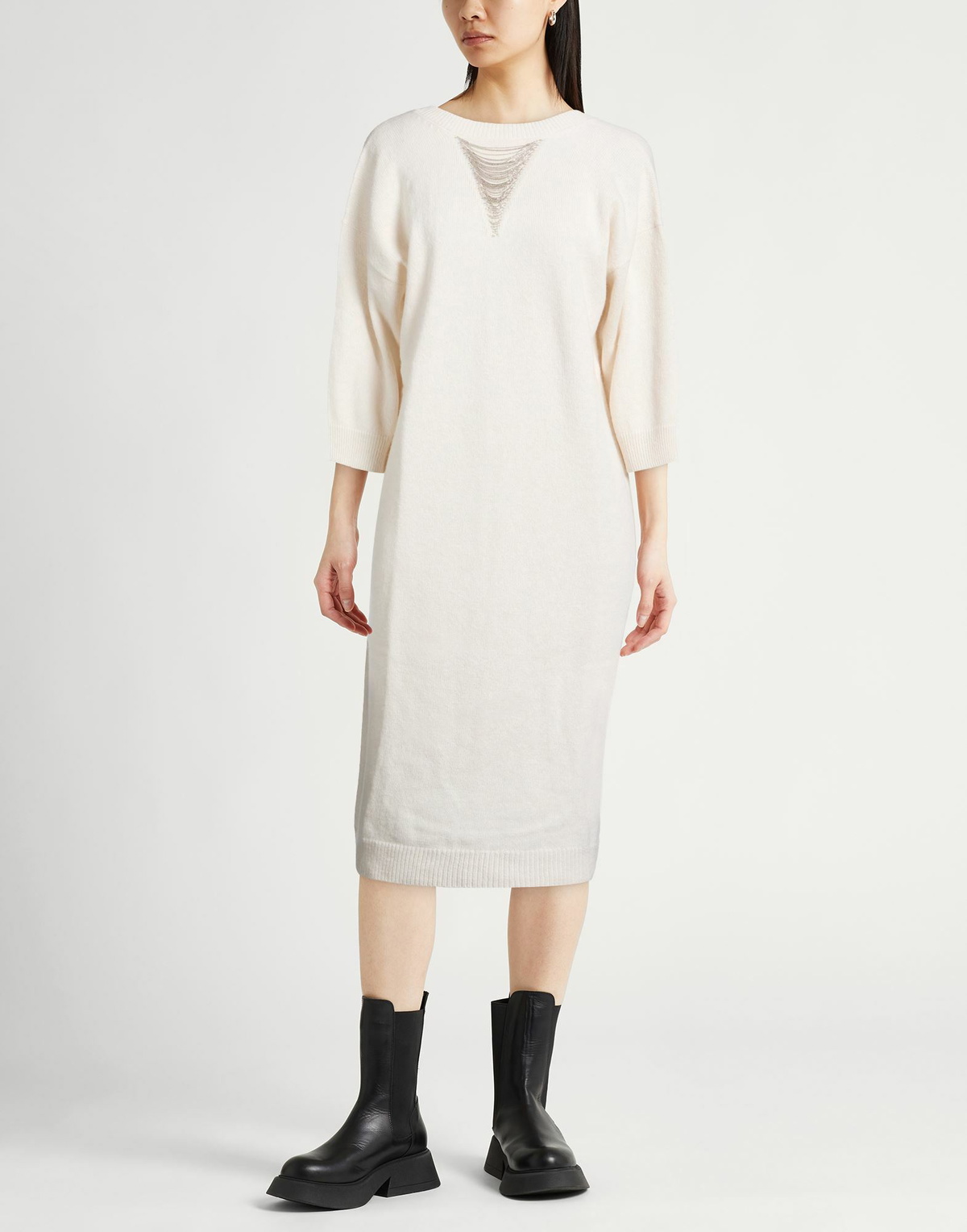 Peserico Womens Midi dress Cream