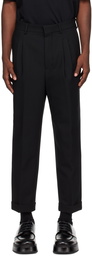 AMI Paris Black Carrot Fit Trousers