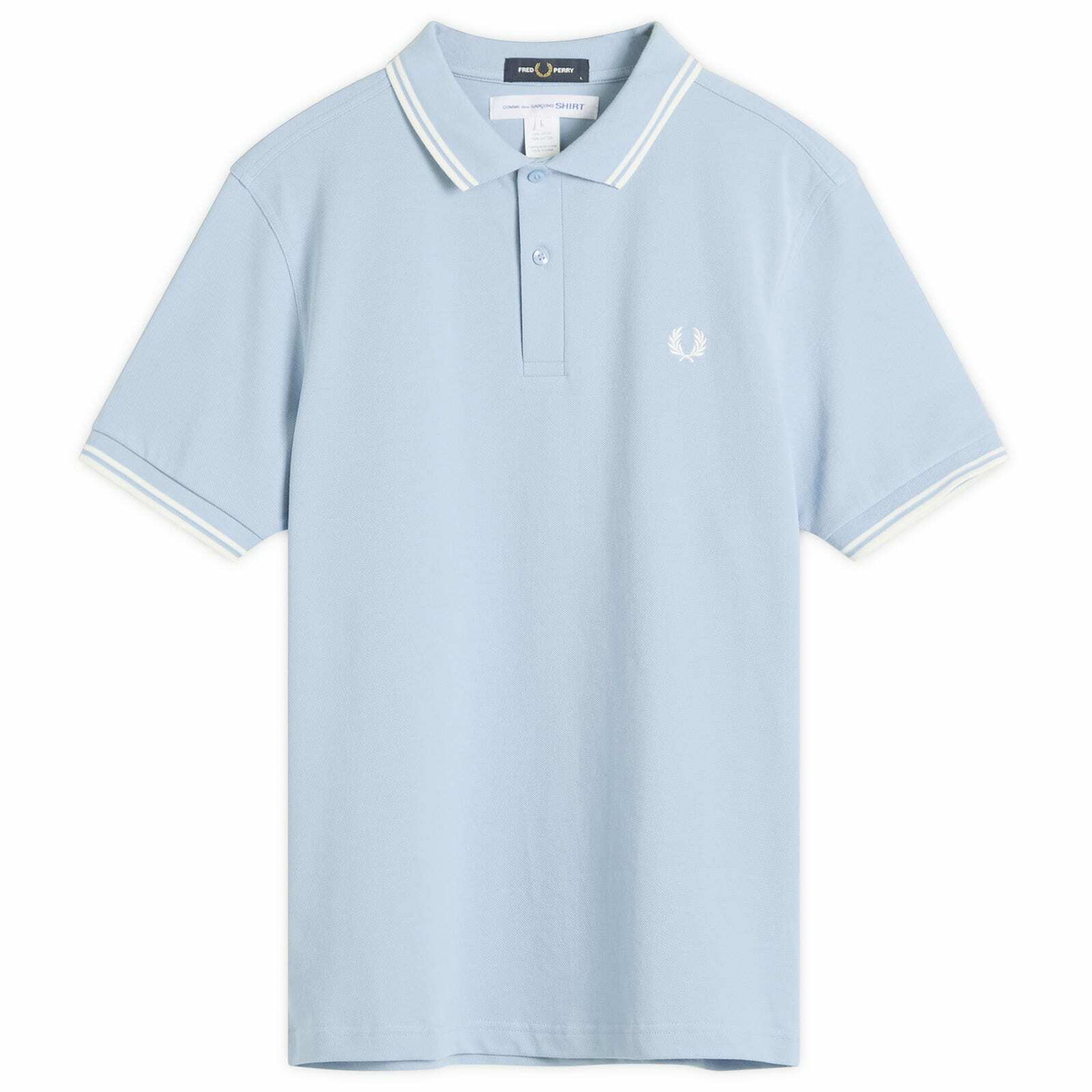 Comme des Garçons SHIRT Men's x Fred Perry Polo Shirt in Sky Blue