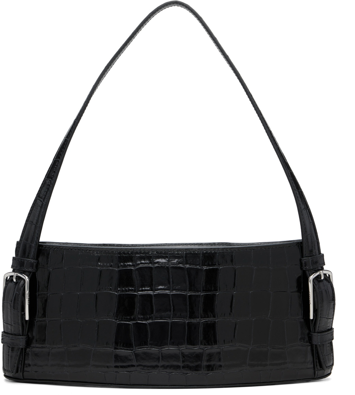 Coperni Black Croco Ergonomic Shoulder Bag
