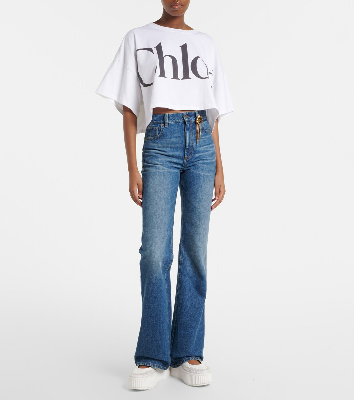 Chloé Nama leather platform sneakers