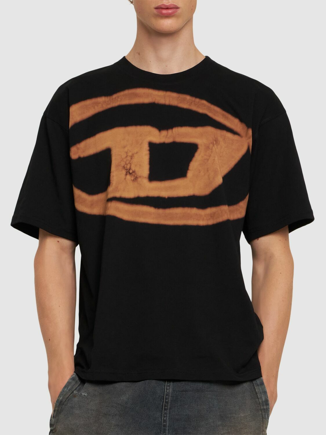 DIESEL Bleached Logo T-shirt Diesel