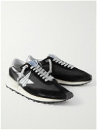 Golden Goose - Marathon Leather and Suede-Trimmed Nylon Sneakers - Black