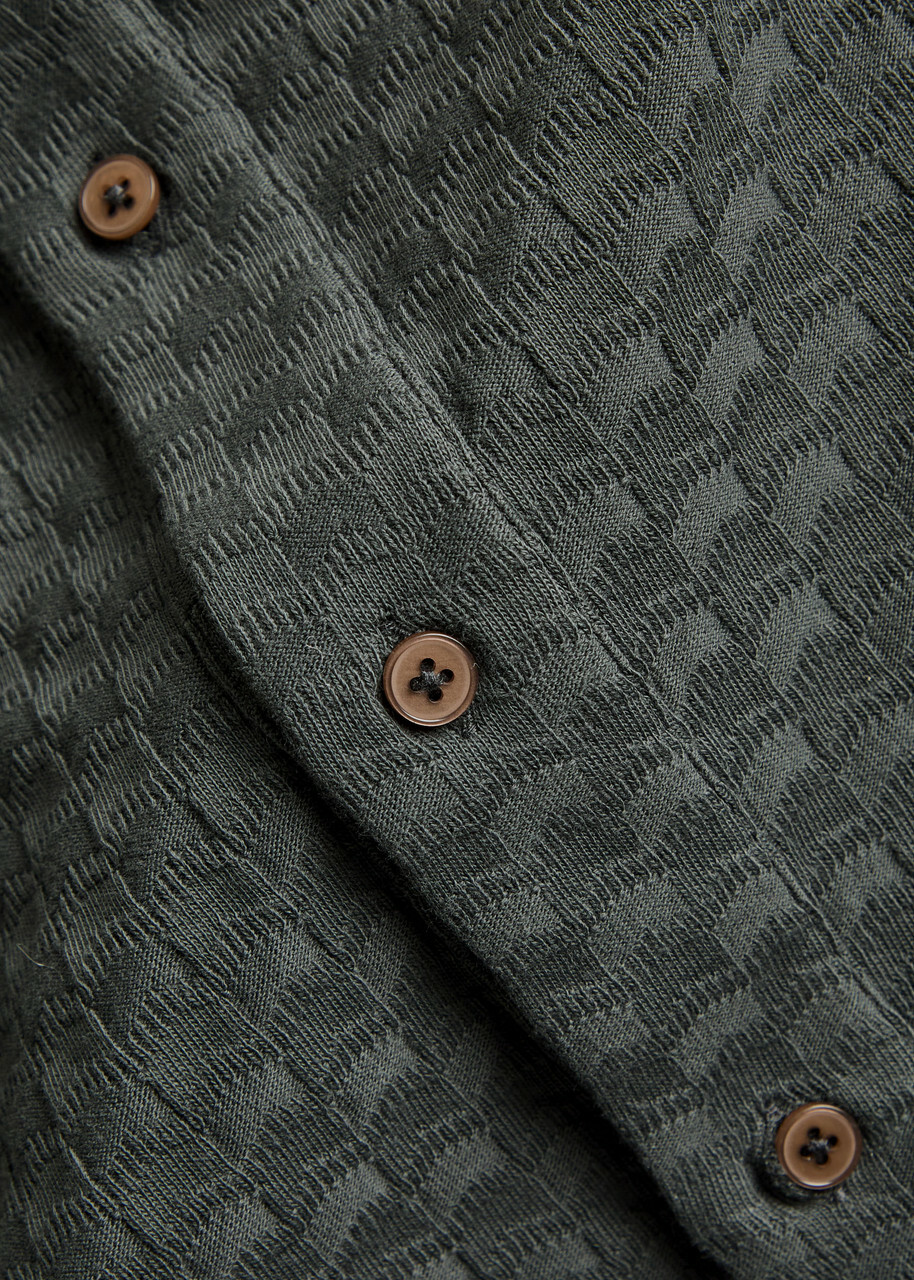 PS Paul Smith Textured Cotton Cardigan Grey