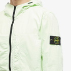 Stone Island Men's Supima Cotton Twill Stretch Hooded Jacket in Light Green