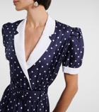 Rodarte Polka-dot silk twill midi dress