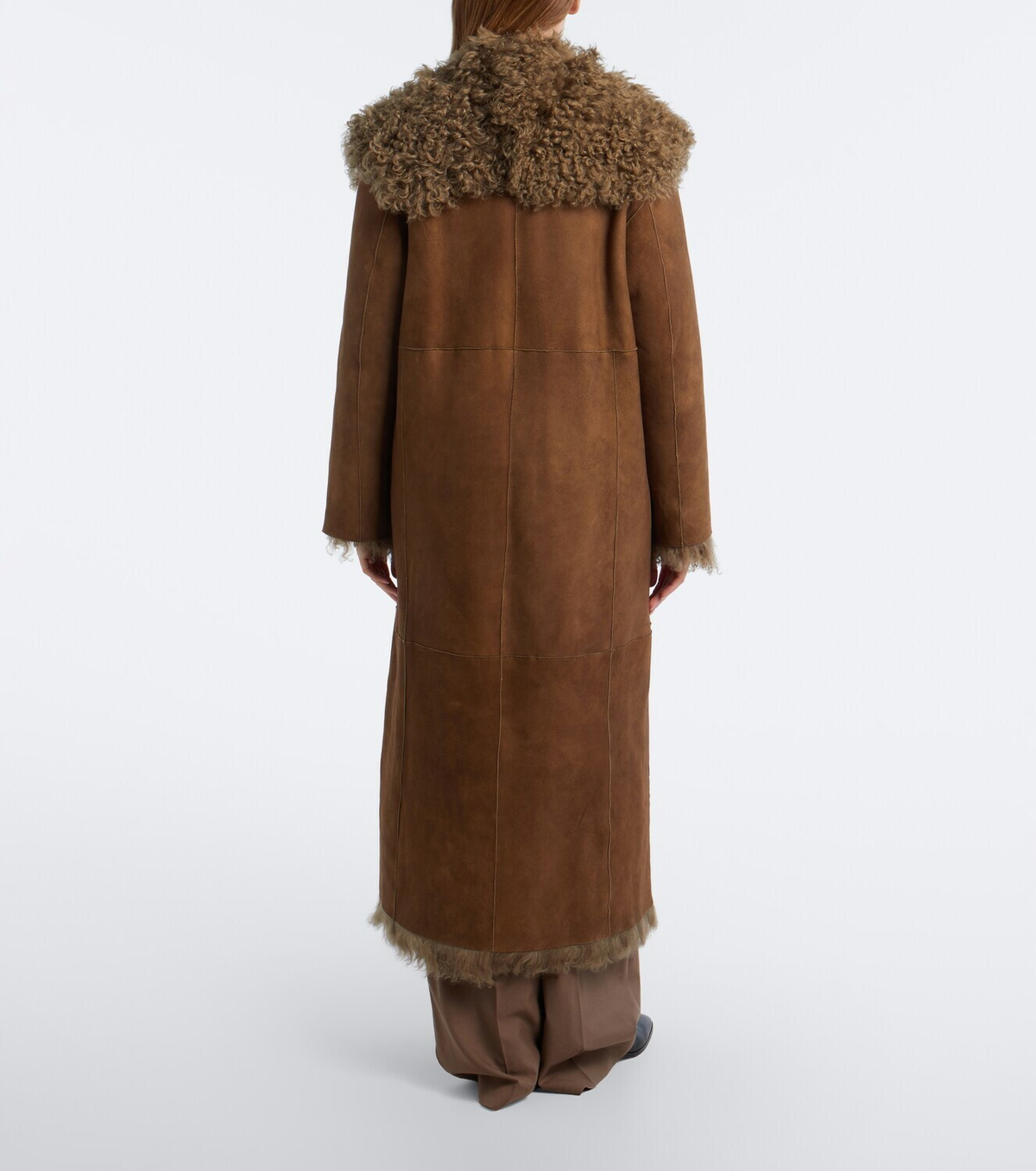 Ralph Lauren Collection Justyn reversible suede and shearling coat