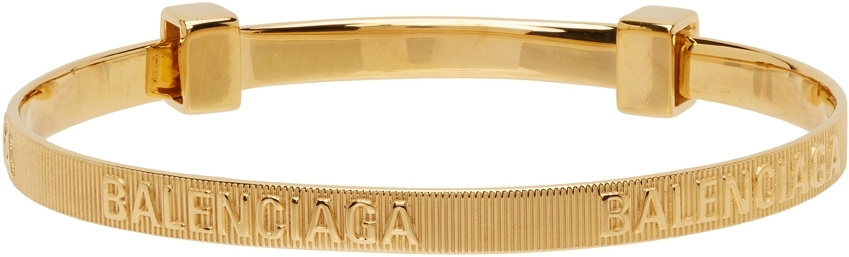 Balenciaga Gold Force Striped Bracelet Balenciaga