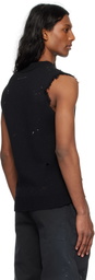MM6 Maison Margiela Black Distressed Vest