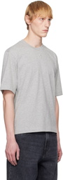 Marine Serre Gray Moon Logo Jersey Loose Fit T-shirt