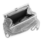 Stella McCartney Silver Mini Frame Crystal Chain Mail Bag
