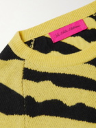 The Elder Statesman - Tiger Jacquard-Knit Cashmere Sweater - Yellow