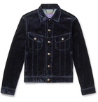 Ralph Lauren Purple Label - Stretch Cotton-Blend Velvet Trucker Jacket - Blue