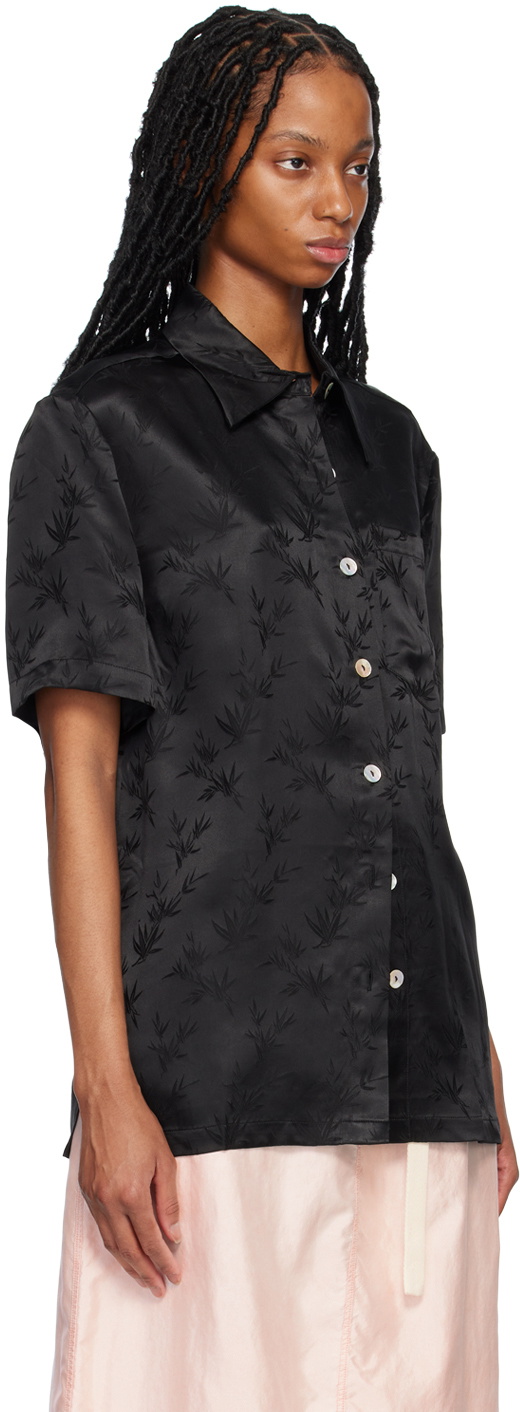 KIM SHUI SSENSE Exclusive Black Embroidered Shirt