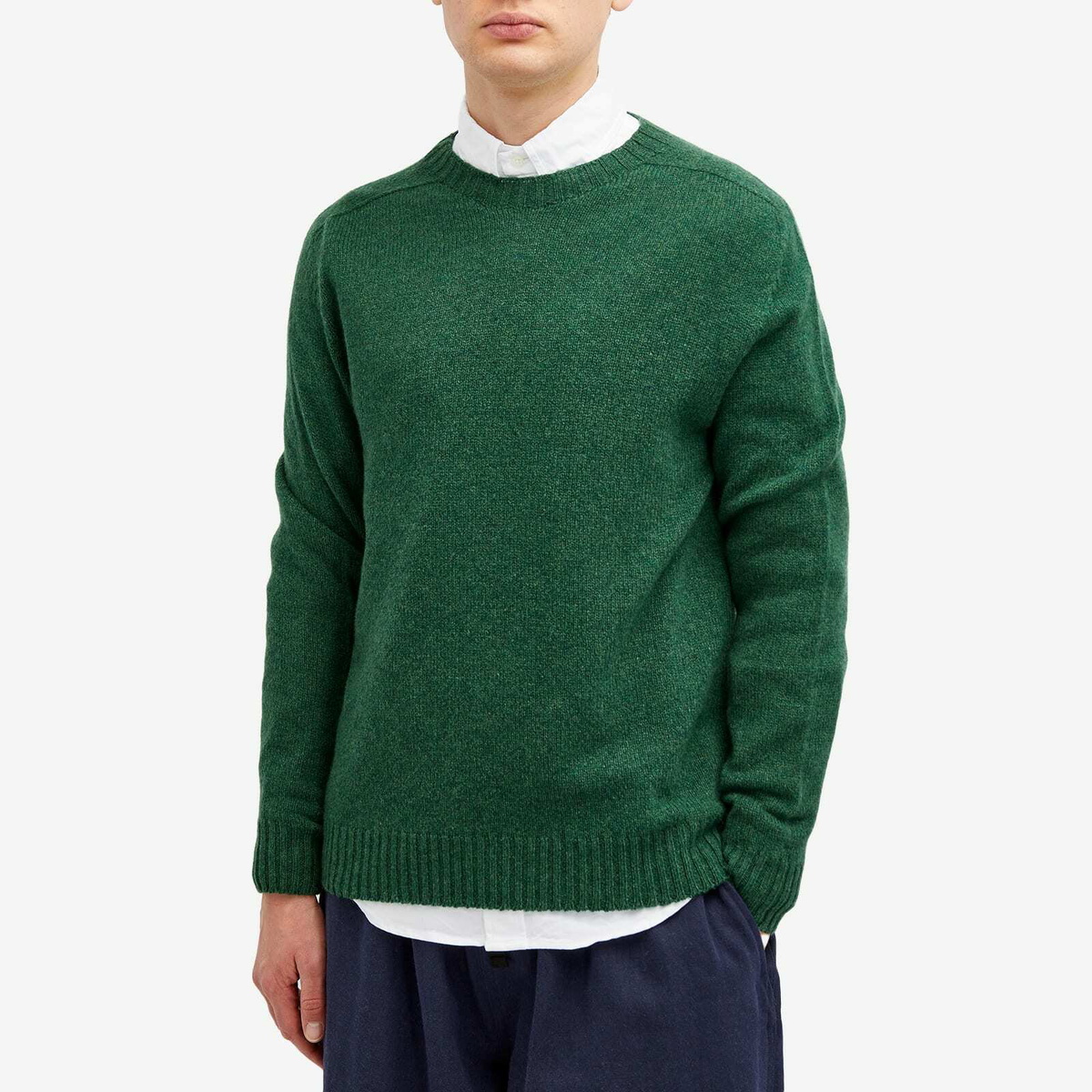 Country Of Origin Men's Geelong Seamless Knit Jumper in Asparagus