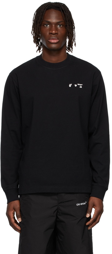 Photo: Off-White Black Logo Skate Long Sleeve T-Shirt