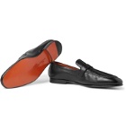 Santoni - Full-Grain Leather Loafers - Black