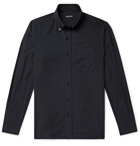 TOM FORD - Slim-Fit Button-Down Collar Cotton and Cashmere-Blend Shirt - Blue