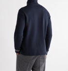 MR P. - Cotton-Jersey Half-Zip Sweatshirt - Blue