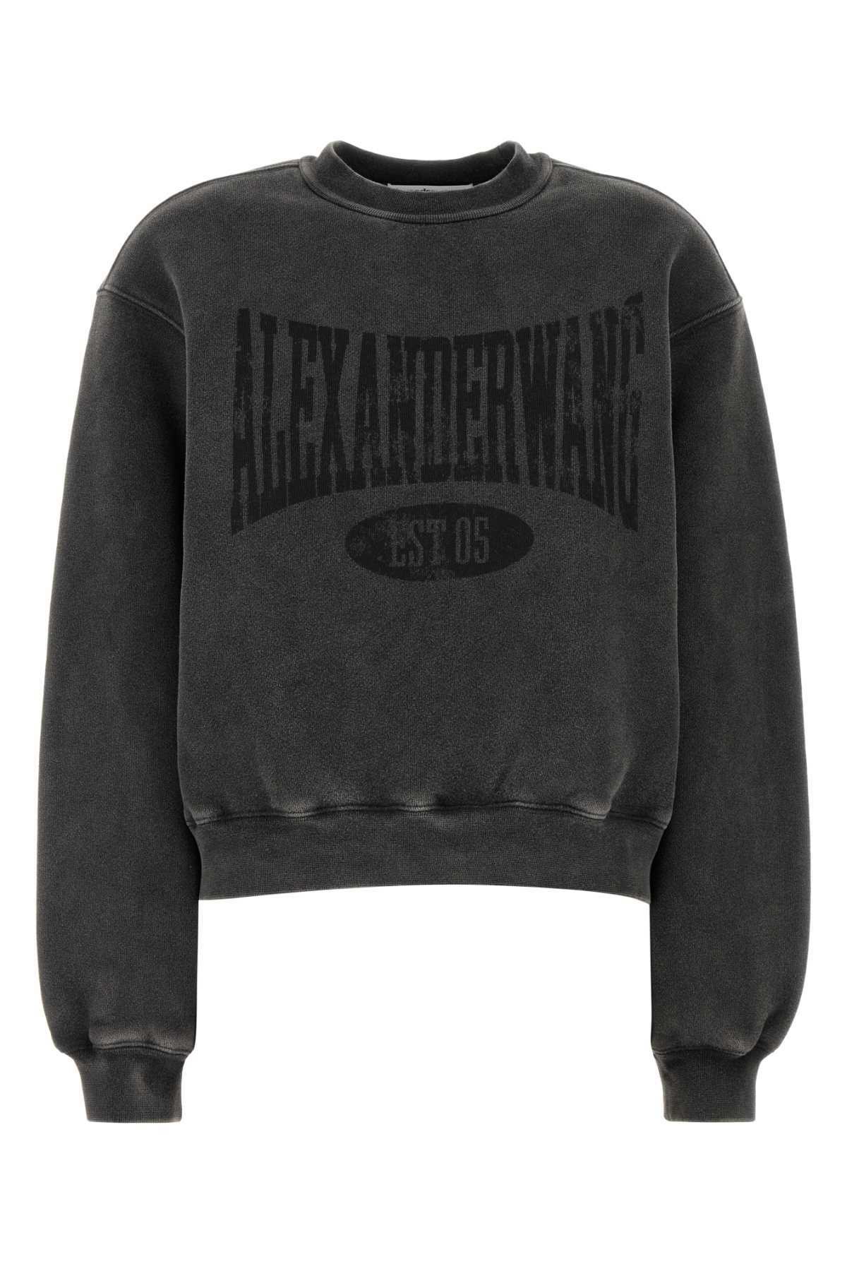 Alexander Wang Fleece V-Neck Cropped Sweatshirt Alexander Wang
